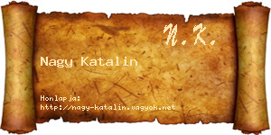Nagy Katalin névjegykártya